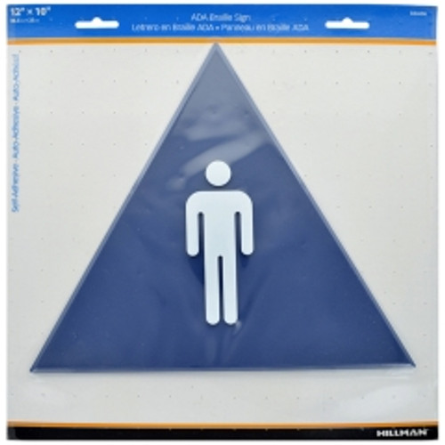 Hillman - 844606 - English Blue Restroom Plaque 12 in. H x 10 in. W