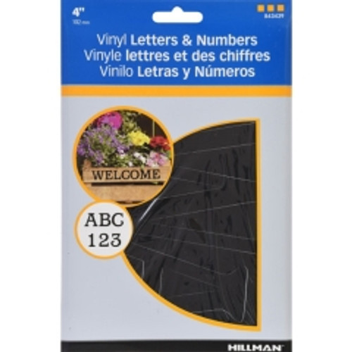 Hillman - 843439 - 4 in. Black Vinyl Self-Adhesive Letter and Number Set 0-9, A-Z 88/pc.