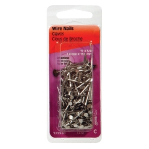 Hillman - 122530 - 17 Ga. x 3/4 in. L Stainless Steel Wire Nails - 1/Pack 2 oz.