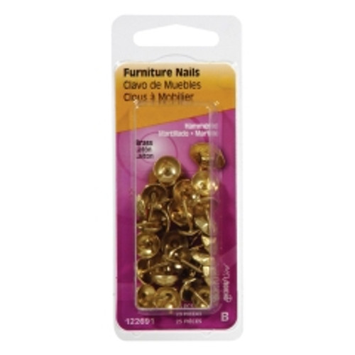 Hillman - 122691 - 4.88 in. Furniture Brass-Plated Brass Nail Hammered