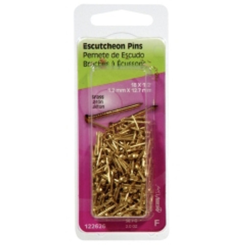 Hillman - 122626 - 18 Ga. x 1/2 in. L Brass Escutcheon Pins - 1/Pack 2 oz.