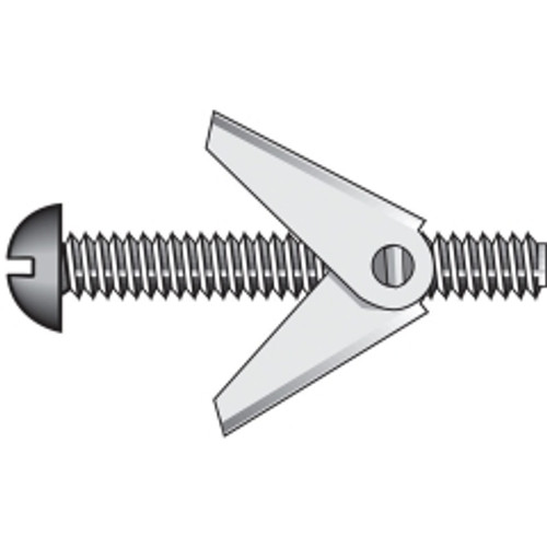 Hillman - 370054 - Fas-N- Tite 3/16 in. Dia. x 3 in. L Round Steel Toggle Bolt - 50/Pack
