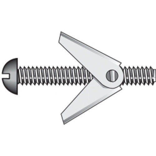 Hillman - 370069 - Fas-N- Tite 1/4 in. Dia. x 4 in. L Round Steel Toggle Bolt - 50/Pack