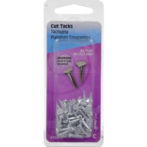 Hillman - 122603 - No. 6 x 1/2 in. L Galvanized Silver Steel Cut Tacks - 1/Pack