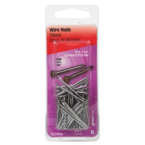 Hillman - 122556 - 1-1/4 in. Wire Bright Steel Nail Flat