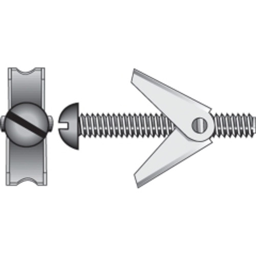 Hillman - 5031 - 1/4 in. Dia. x 4 in. L Round Steel Toggle Bolt - 1/Pack