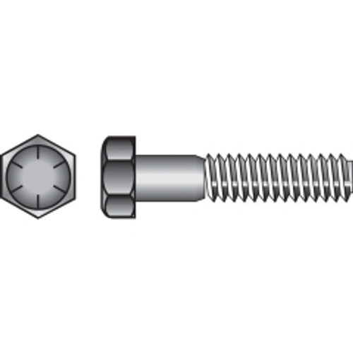 Hillman - 220163 - 3/8 in. Dia. x 5 in. L Heat Treated Steel Hex Head Cap Screw - 50/Pack