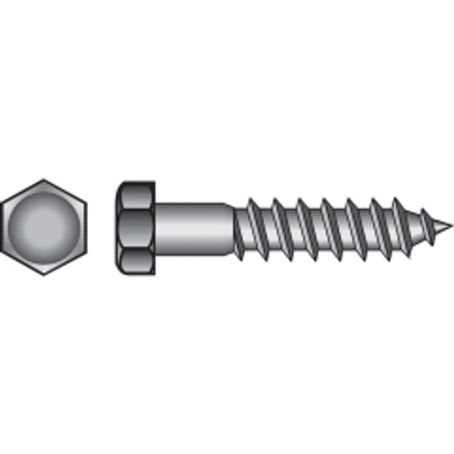Hillman - 812036 - 5/16 in. x 2 in. L Hex Hot Dipped Galvanized Steel Lag Screw - 100/Pack