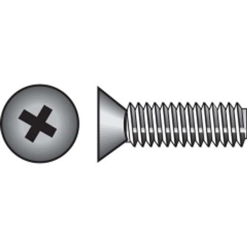 Hillman - 101036 - No. 6-32 x 3/4 in. L Phillips Flat Head Zinc-Plated Steel Machine Screws - 100/Pack