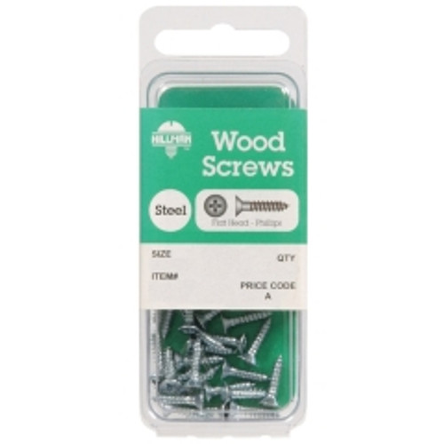 Hillman - 5802 - No. 8 x 3 in. L Phillips Zinc-Plated Wood Screws - 5/Pack