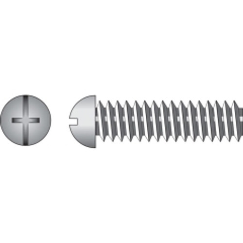 Hillman - 90311 - No. 10-32 x 1-1/2 in. L Combination Round Head Zinc-Plated Steel Machine Screws - 100/Pack