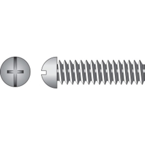 Hillman - 90425 - No. 1/4-20 x 4 in. L Combination Round Head Zinc-Plated Steel Machine Screws - 100/Pack