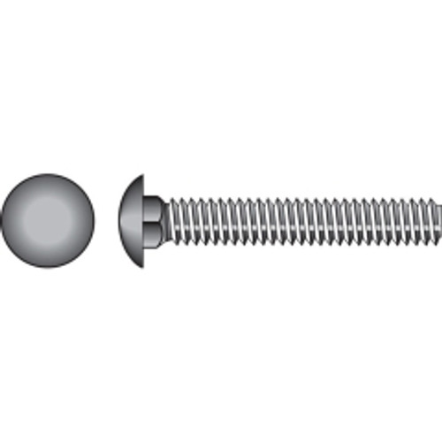Hillman - 7240012 - 1/4 in. Dia. x 1 in. L Zinc-Plated Steel Carriage Bolt - 100/Pack