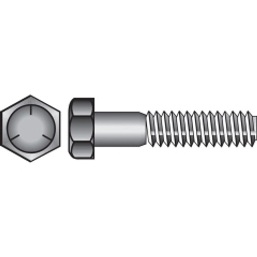 Hillman - 210069 - 5/16 in. Dia. x 1 in. L Heat Treated Zinc Steel Hex Head Cap Screw - 100/Pack