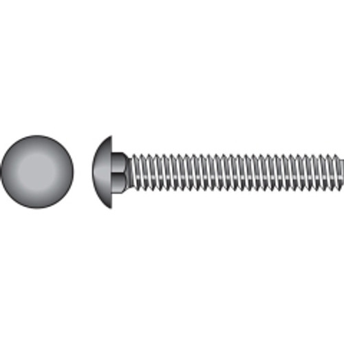 Hillman - 240015 - 1/4 in. Dia. x 1-1/4 in. L Zinc-Plated Steel Carriage Bolt - 100/Pack