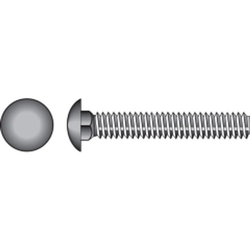Hillman - 240024 - 1/4 in. Dia. x 2 in. L Zinc-Plated Steel Carriage Bolt - 100/Pack