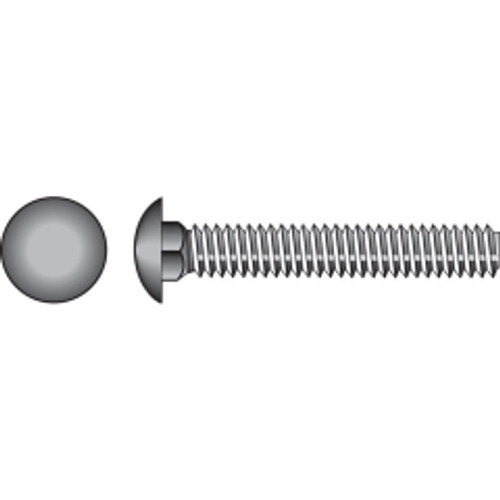 Hillman - 240054 - 1/4 in. Dia. x 5 in. L Zinc-Plated Steel Carriage Bolt - 100/Pack