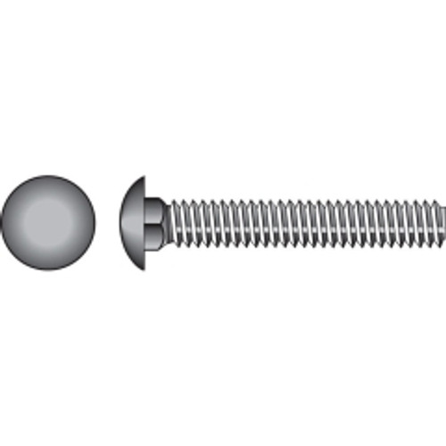 Hillman - 240147 - 3/8 in. Dia. x 1-1/4 in. L Zinc-Plated Steel Carriage Bolt - 100/Pack
