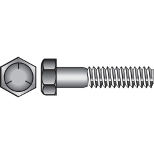 Hillman - 200072 - 5/16 in. Dia. x 1-1/4 in. L Heat Treated Zinc Steel Hex Head Cap Screw - 100/Pack