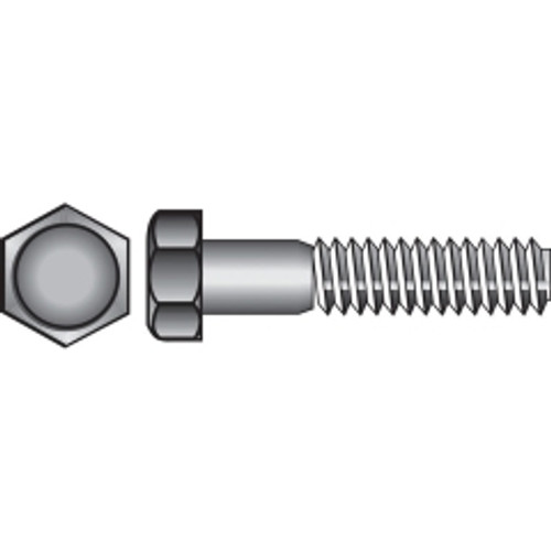 Hillman - 831620 - 3/8-16 in. Dia. x 1-1/4 in. L Stainless Steel Hex Head Cap Screw - 50/Pack