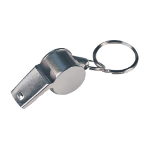 Hillman - 701316 - Metal/Plastic Silver Whistle Key Chain