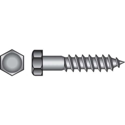 Hillman - 832000 - 1/4 in. x 1 in. L Hex Stainless Steel Lag Screw - 50/Pack