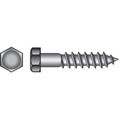 Hillman - 832088 - 1/2 in. x 5 in. L Hex Stainless Steel Lag Screw - 25/Pack
