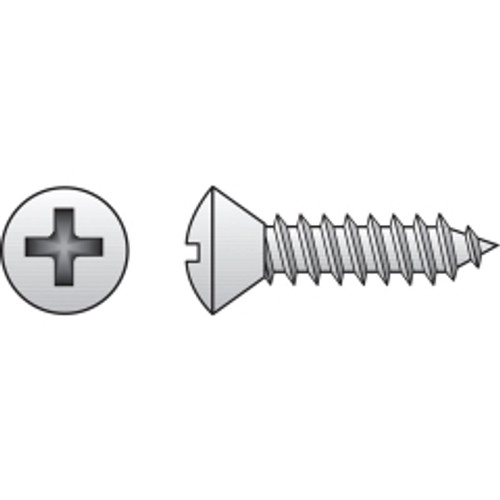 Hillman - 823702 - No. 10 x 2-1/2 in. L Phillips Oval Head Stainless Steel Sheet Metal Screws 100 - 1/Pack