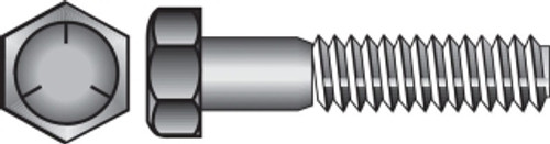 Hillman - 200108 - 5/16 in. Dia. x 5-1/2 in. L Heat Treated Zinc Steel Hex Head Cap Screw - 50/Pack