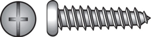 Hillman - 74051 - No. 10 x 1 in. L Phillips/Slotted Pan Head Zinc-Plated Steel Sheet Metal Screws 100 - 1/Pack