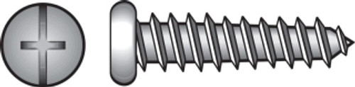 Hillman - 74084 - No. 14 x 3/4 in. L Phillips/Slotted Pan Head Zinc-Plated Steel Sheet Metal Screws 100