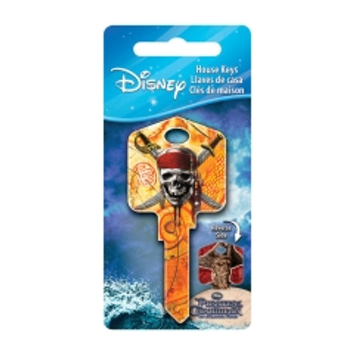 Hillman - 87639 - Disney Skull And Swords House Key Blank 66/97 KW1/KW10 Single sided For Kwikset and Titan Locks