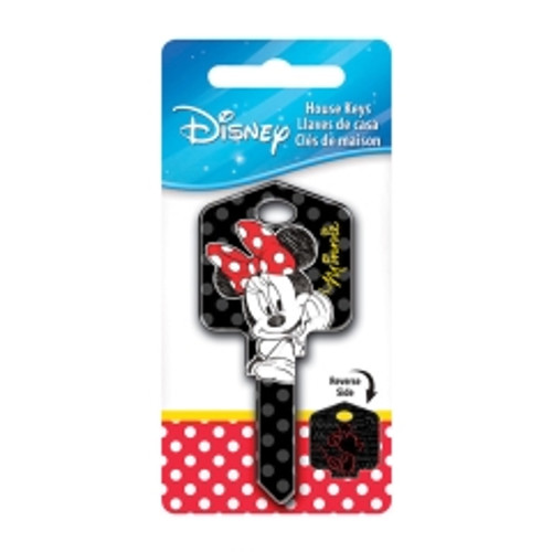 Hillman - 87627 - Disney Minnie Mouse House Key Blank 66/97 KW1/KW10 Single sided For Kwikset and Titan Locks