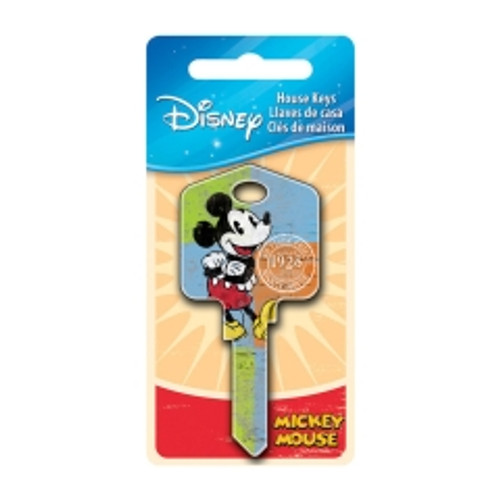 Hillman - 87626 - Disney Mickey Mouse House Key Blank 66/97 KW1/KW10 Single sided For Kwikset and Titan Locks