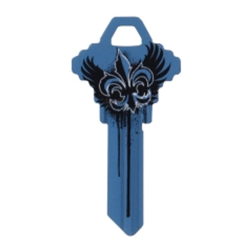 Hillman - 89921 - Wackey Blue Wings House/Office Universal Key Blank Single sided