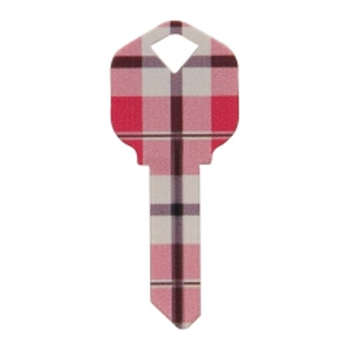 Hillman - 89043 - Wackey Plaid House/Office Universal Key Blank Single sided