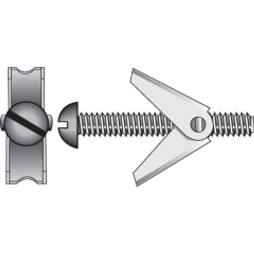 Hillman - 41429 - 1/4 in. Dia. x 4 in. L Round Steel Toggle Bolt - 5/Pack