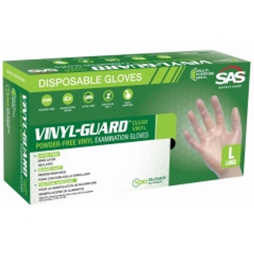 SAS Safety - 6509-20 - Vinyl-Guard Disposable Gloves (Powder-Free) - X Large