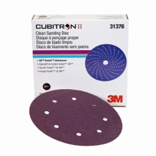 3M - 31376 - Cubitron II Clean Sanding Hookit Abrasive Disc, 31376, 8 in, 80+, 25 discs per box - 60455083471