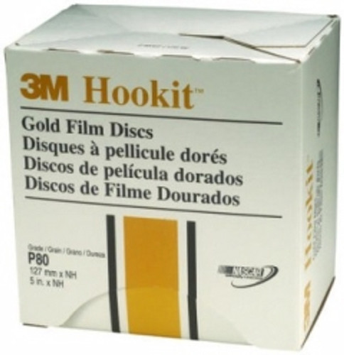 3M - 00962 - Hookit Gold Film Disc 255L, 5 in x NH P220, 100/box - 60440256968