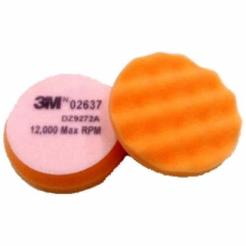 3M - 02637 - Finesse-it Buffing Pad 51158, 3-3/4 in Orange Foam White Loop - 60440180523