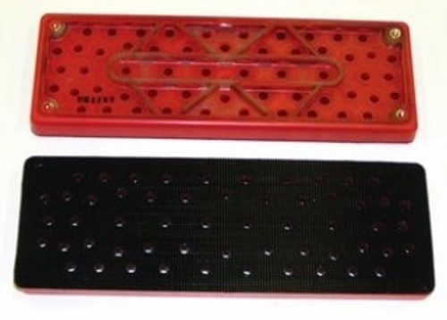 3M - 28531 - Hookit Clean Sanding Pad, 70 mm x 198 mm x 12.7 mm 33 Holes Red Foam - 60440238495