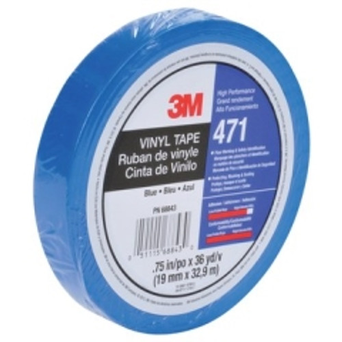 3M - 36409 - 471 Vinyl Tape Blue, 3/4 in x 36 yd - 7000124804