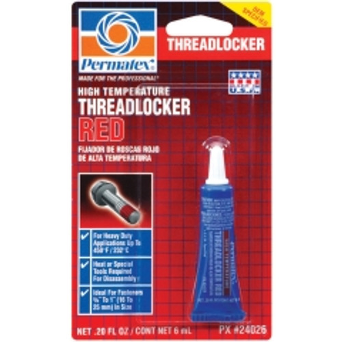 Permatex - 24026 - High Temperature Threadlocker RED