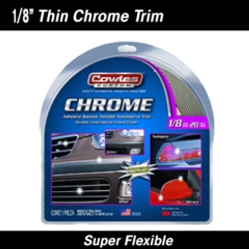 Cowles - S37780 - Chrome Body Molding Trim 1/8" x 20'