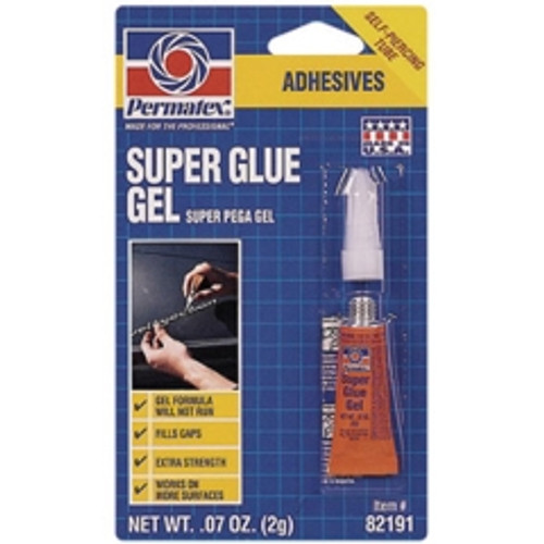 Permatex - 82191 - Super Glue Gel - 2 g tube - Each