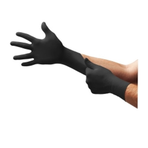 Ansell - BD-1002-PF-M - Microflex Black Dragon Latex Exam Gloves, Medium - 100/Pack