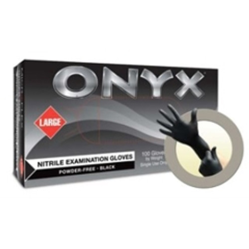 Ansell - N64 - ONYX Nitrile Black Powder Free - Medium - 100/Pack