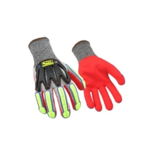 Ansell - 065T-09 - Cut Resistant Gloves, Black/Hi-Visibility, Pair - Medium