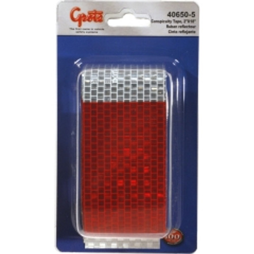 Grote - 40650-5 - Silver/Red Conspicuity Tape